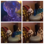LEIA: "This is our most desperate hour. Help me, Obi-Wan Kenobi, you're my only hope." There is a little static and the transmission is cut short. #starwars #anhwt #starwarstoycrew #jbscrew #blackdeathcrew #starwarstoypix #starwarstoyfigs #toyshelf
